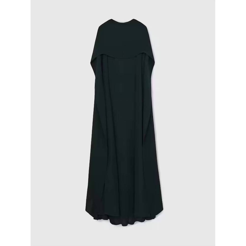 NEW REISS crepe cape maxi gown in teal - Picture 4 of 6